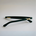Load image into Gallery viewer, Juniper Green Headband. Goes on like sunglasses. Foldable. Luxury acetate.