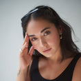 Load image into Gallery viewer, Obsidian Black Headband. Goes on like sunglasses. Foldable. Luxury acetate.
